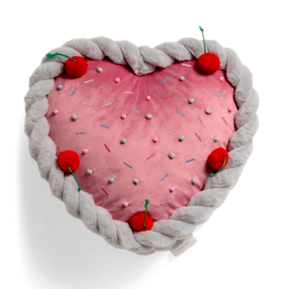 Cupcakes and Cashmere Heart Cake Pillow